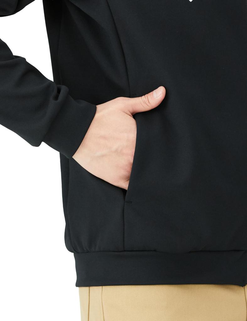 Толстовка Descente Soft Warm Stand Jacket Стрейч Термо Тренировочная Беговая Чёрный L [Move Sports]