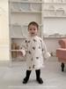 Зимнее платье JennyBebe в корейском стиле из овечьей шерсти для девочек с бантом