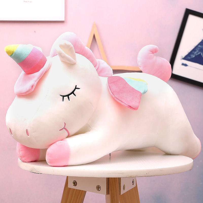 Unicorn doll angel plush toy gift female sleeping pillow children doll soft cute dream white