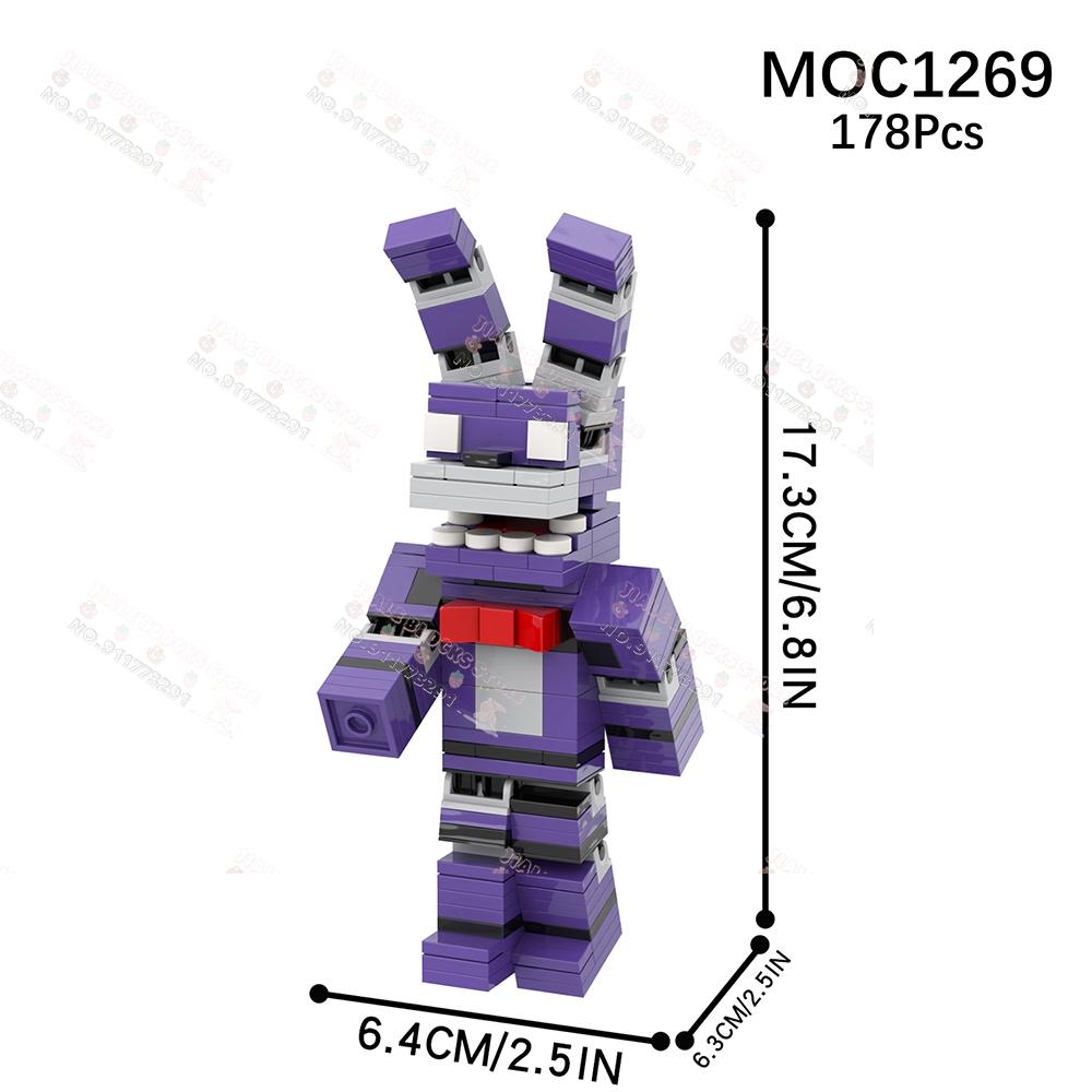 Персонажи игр ужасов MOC Строительные блоки Творческий Полуночный медведь Фигурки Украшения Модели Кирпичи Сборка Игрушки для детей