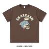 Men's Sharkasm Printed T-Shirt 100% Cotton Oversized Punny Graphic Tees for Women Summer Tops Ocean Streetwear