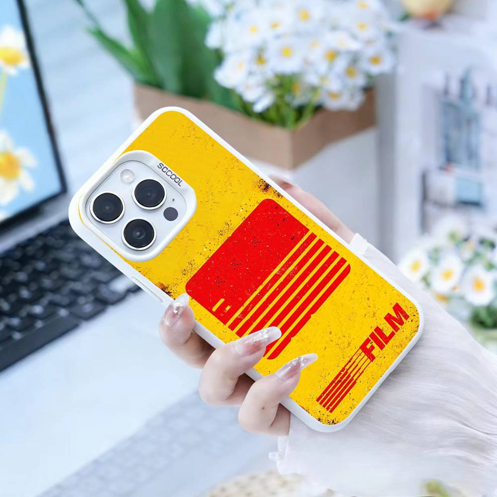 Видеокассета Чехол для телефона Для iPhone17, 16,15,14,13,12 Pro Max белый Конфетный Матовый Ударопрочный Чехол