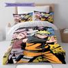 Naruto Chibi Style Bedding Set Anime Duvet Cover Polyester Soft Comforter Bedroom Set -QJY