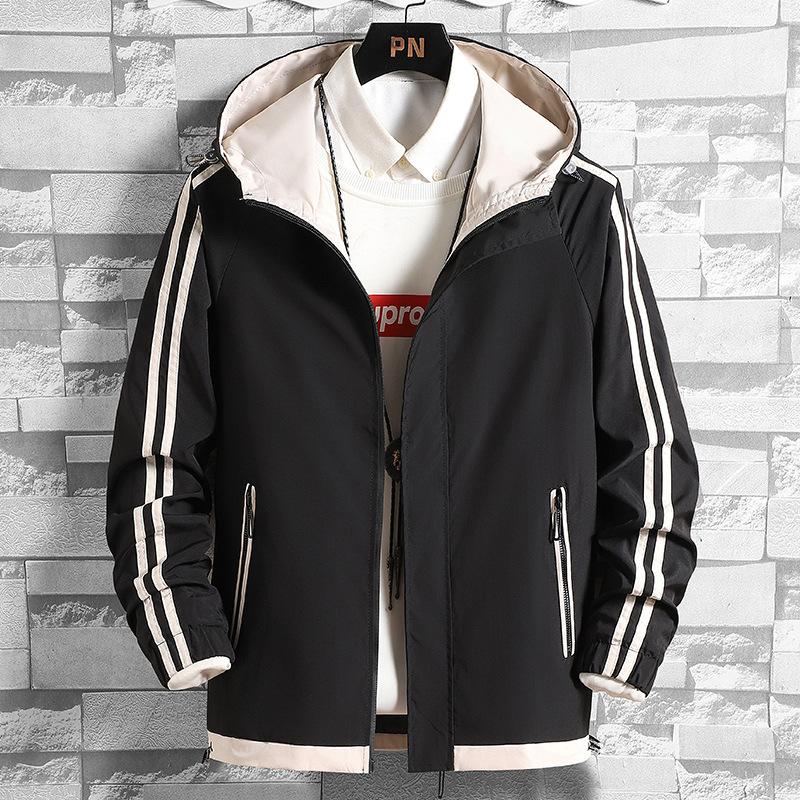 Jacket Men Lightweight Men Streetwear Thin Casual Men Coats Stand Collar Zip Up Jacket