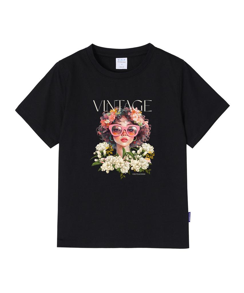 ONEHUNDREDPERCENT FOR WOMAN Ohpxgoodd Vintage Women'S Basic Short Sleeve Tee
