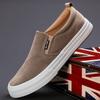 Новая весенняя мужская обувь в корейском стиле, универсальная, модная, мужская парусиновая обувь, удобная, низкая, цельная, педальная обувь