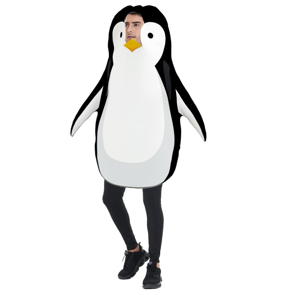 Penguin Print Sponge Stage Cosplay Costume Parent-Child Animal Performance Outfit