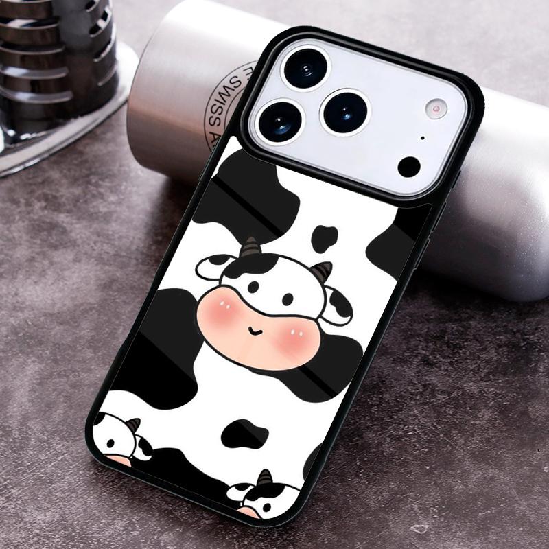 Роскошный чехол для телефона с принтом коровьей шкуры для iPhone 17 16 15 Pro Max Air 14 13 12 11 Plus Ударопрочный чехол Capa
