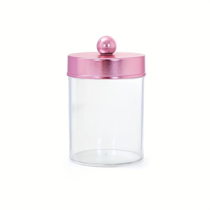 1/2pcs Acrylic Clear Cotton Swab Storage Tank Desktop Cosmetics Organizer Makeup Swab Organizer Box with Lid