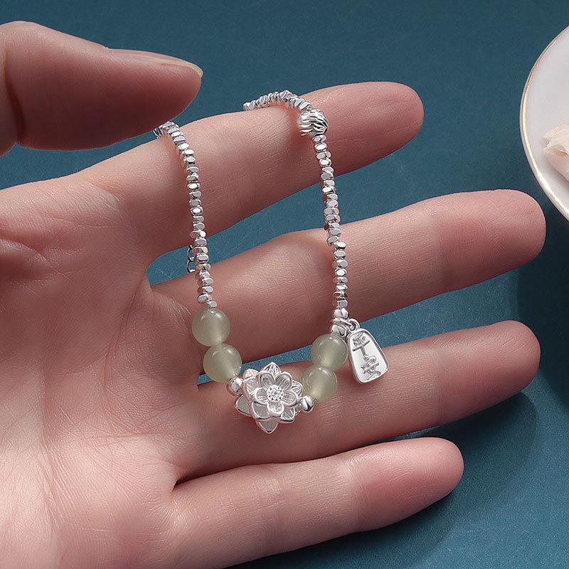 New Chinese Light Luxury Broken Lotus Beaded Bracelet For Women Niche Exquisite Versatile Good Luck Jewelry Accessory