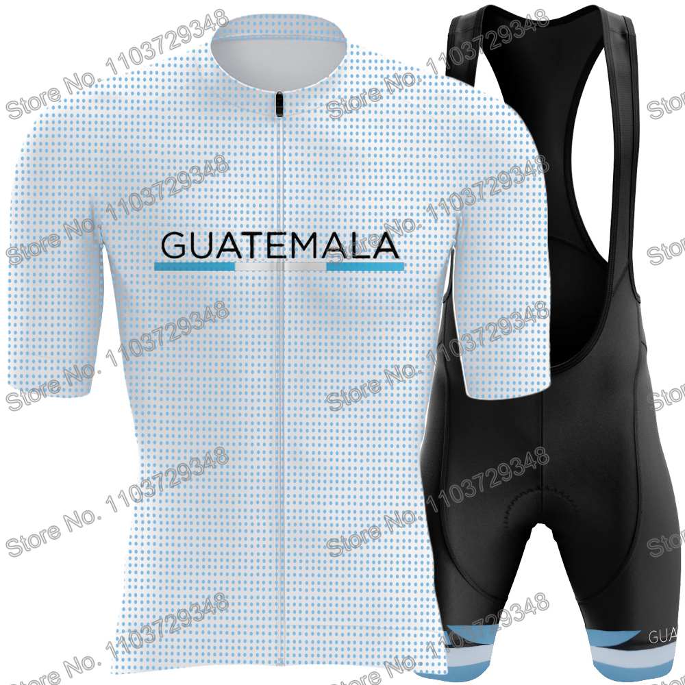 Guatemalteca National Team 2025 Cycling Jersey Men's Set Summer Cycling Clothing Road Bike Shirt Suit MTB Bicycle Bib Shorts