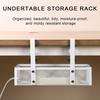 Rack Large Side Opening No Drill Hollow Cable Management Tray Desk Cable