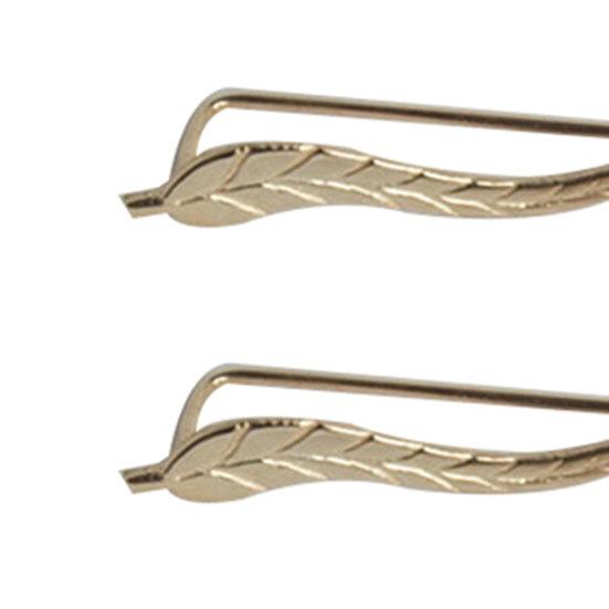 1 пара изысканных серег-гвоздиков в форме листа