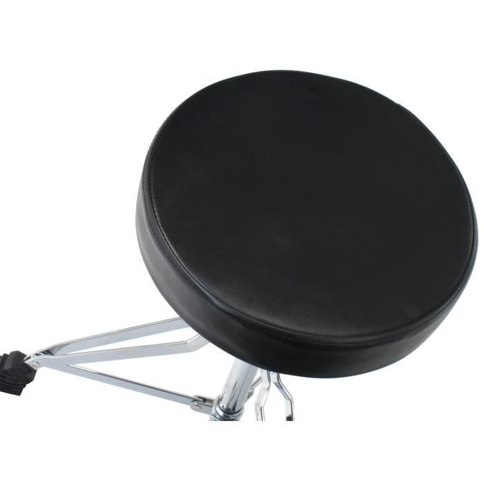 Tabouret De Batterie - XDrum - DHS-1 - Siège Rond - Hauteur Réglable - Antidérapant