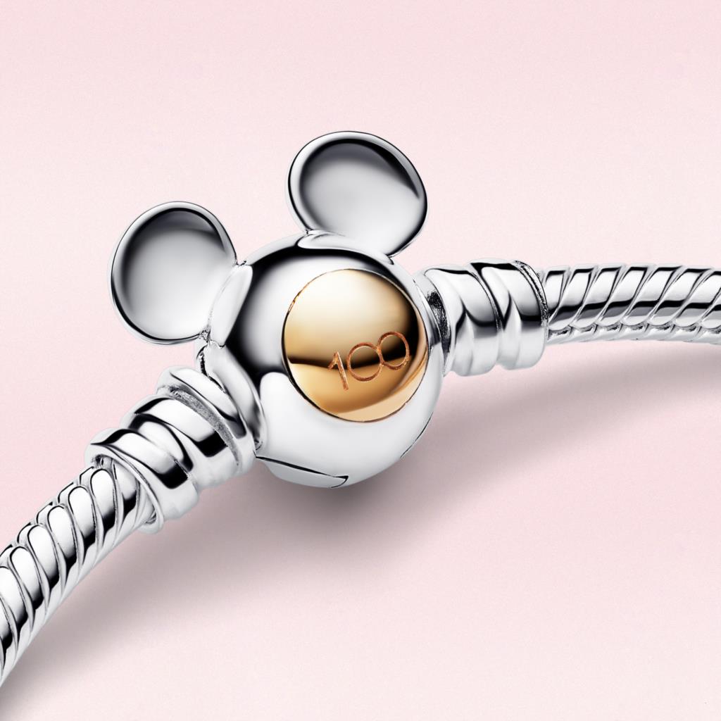 Аутентичный браслет из стерлингового серебра 925 пробы, браслет с изображением мыши на 100-летие, подходит для оригинальных сказочных браслетов, очаровательный женский подарок из бисера