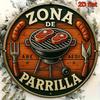 Ретро Металлическая Испанская Вывеска для Барбекю Zona de Parrilla Наружный Декор для Патио Деревенская Комната для Гриля Настенное Искусство