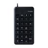 ELECOM Wired Membrane Numeric Keypad, Medium Size, USB Port, Hotkeys, Heavy-Duty, Black, TK-TCM015BK
