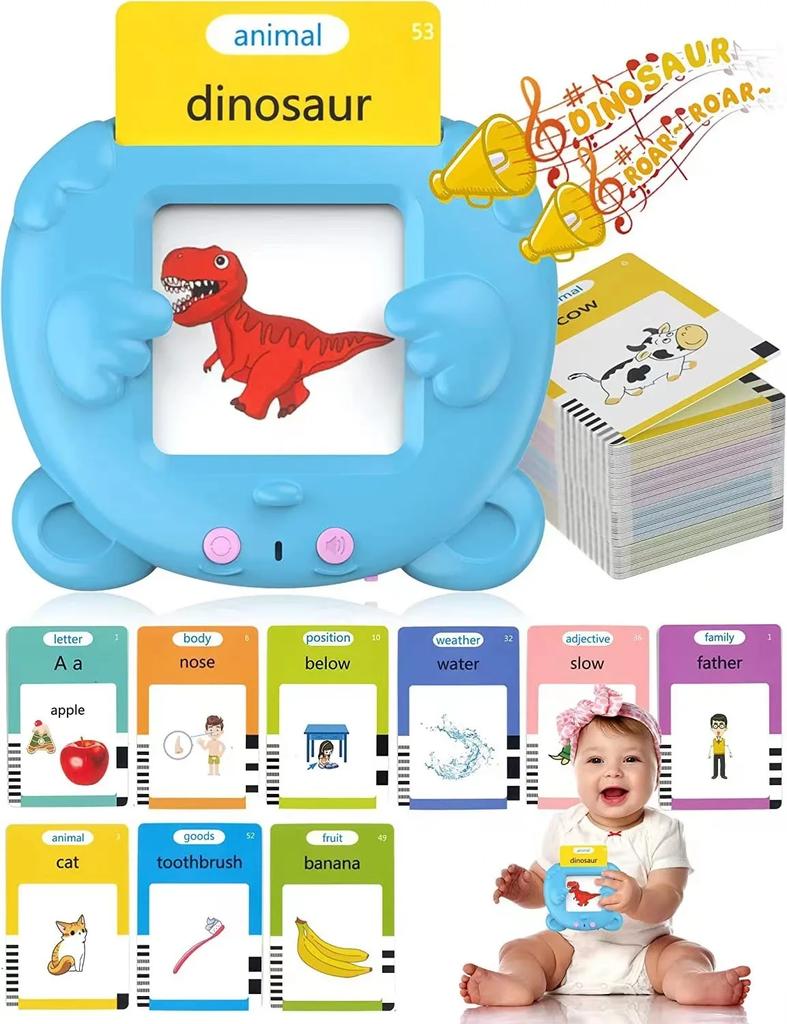 Новые Говорящие Карточки Enfant Обучающая Машинка для Раннего Развития Малыша Английский/Вьетнамский/Арабский/ Испанский/ Хинди/Индонезийский