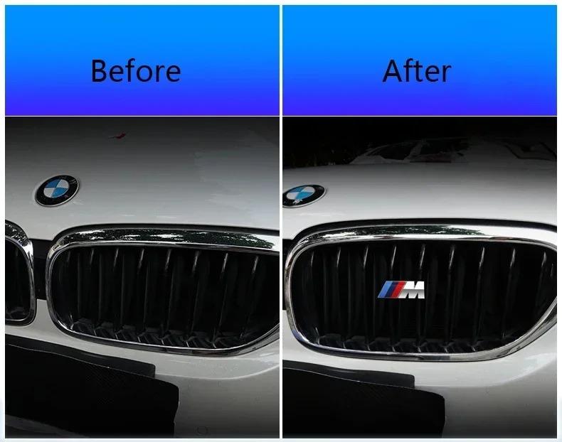 NTSM5 For BMW E91 X5 E70 F11 E30 F31 X3 F25 E61 E83 X1 E53 E87 F40 F32 E70 F36 E46 BMW Grille Emblem Car Front Modification M Badge