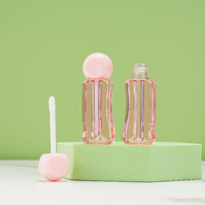 3 мл розовый неправильной формы флакон для блеска для губ Пластиковые многоразовые флаконы Жидкая помада Контейнер для образца блеска для губ Пустой флакон