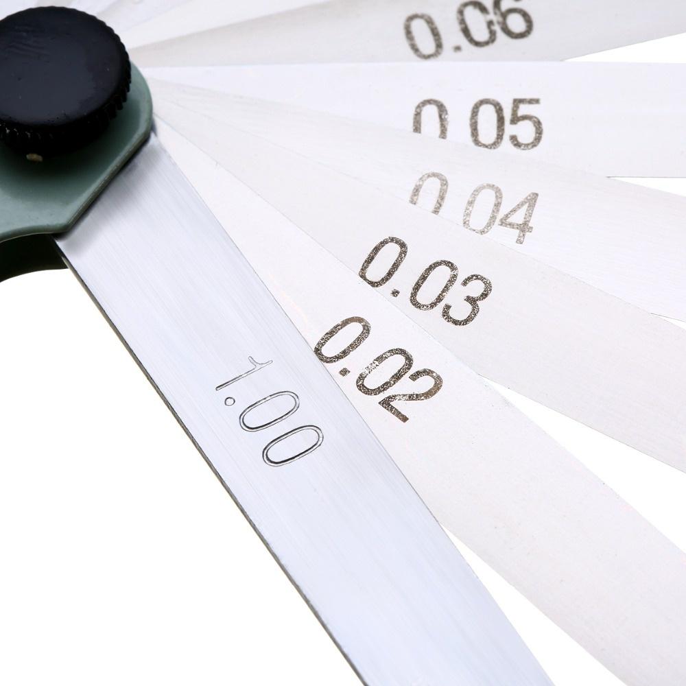 1 шт 17 лезвий 0,02 до 1 мм толщина зазора метрический наполнитель щуп измерительный инструмент