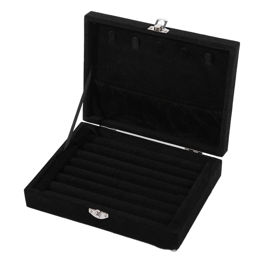 Lockable Portable Necklace Organizer Multi-grids Jewelry Display Container Bracelet