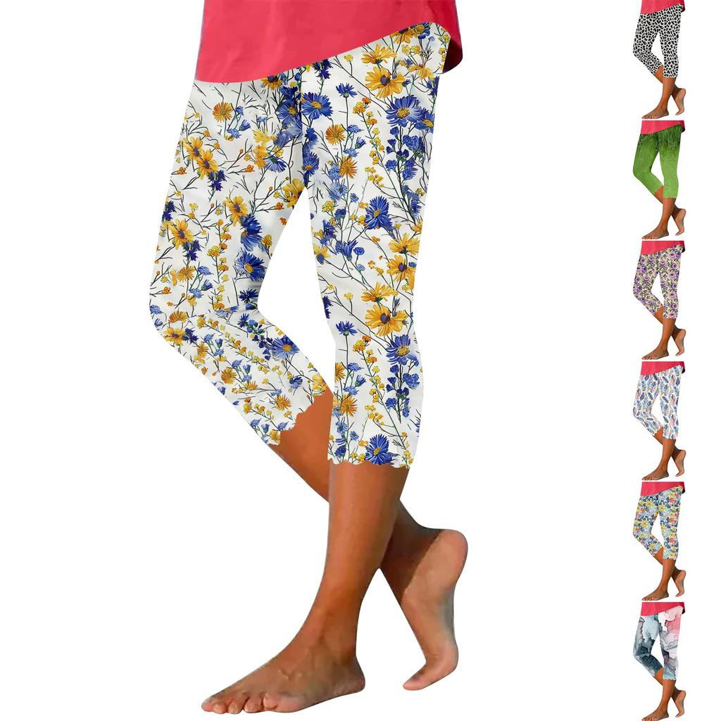 Women's Elastic Waist Pants Skinny Beach Pants