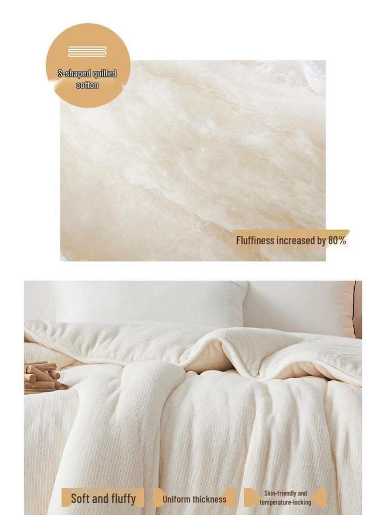 Утолщенное одеяло из натурального хлопка - 100% хлопок из Синьцзяна, марля, для осени и зимы