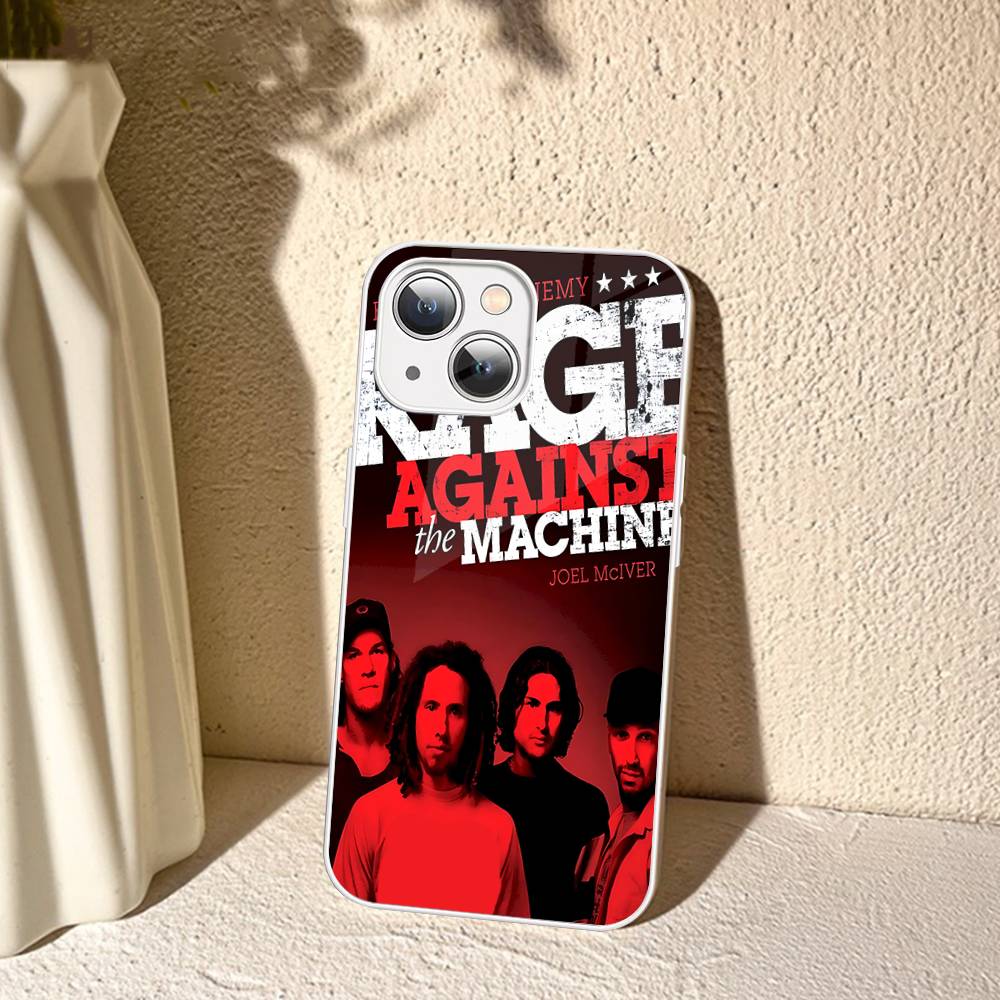 R-Rage A-Against T-The M-Machine Band Tempered Glass For Iphone 14 13 12 11 Pro Mini XS MAX 14Plus X XS XR Cover