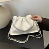Популярная в этом году модная корейская версия плиссированной сумки через плечо с цепочкой женская 2025 весна новая универсальная ins женская сумка тренд