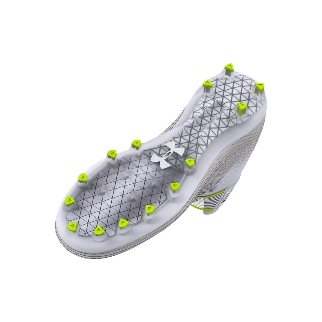 Under Armour Highlight MC White Silver Lime Men Sneakers Metallic-Silver 3023716-106