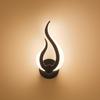 LED Light Modern Wall Lamp Acrylic Flame Shape Indoor Bathroom Bedroom Living Room Hallway Art Decoration