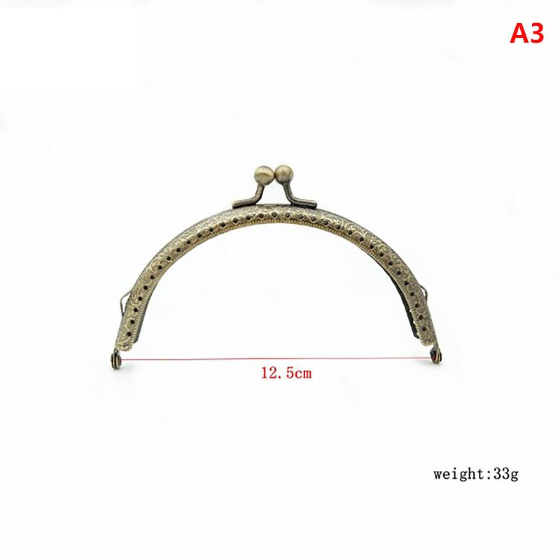 Металлическая полукруглая рамка Diy, кошелек с ручкой, сумки для монет, металлическая застежка-поцелуй, замковая рамка