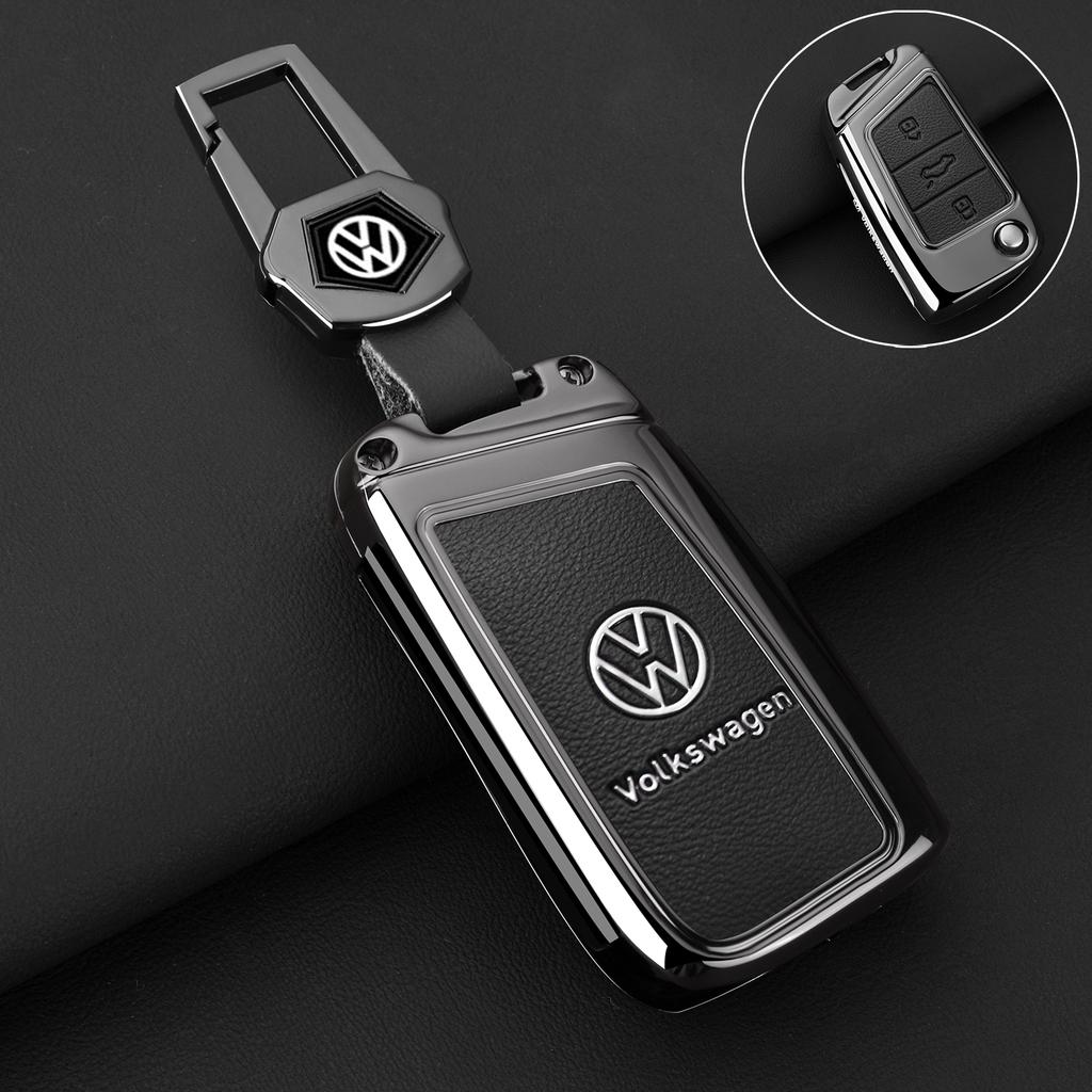 Для VOLKSWAGEN цинковый сплав Кожаный Чехол для Автомобильного Ключа Защитная Крышка оболочка брелок для VW Volkswagen Golf 7 MK7 Tiguan MK2 T-roc T-cross