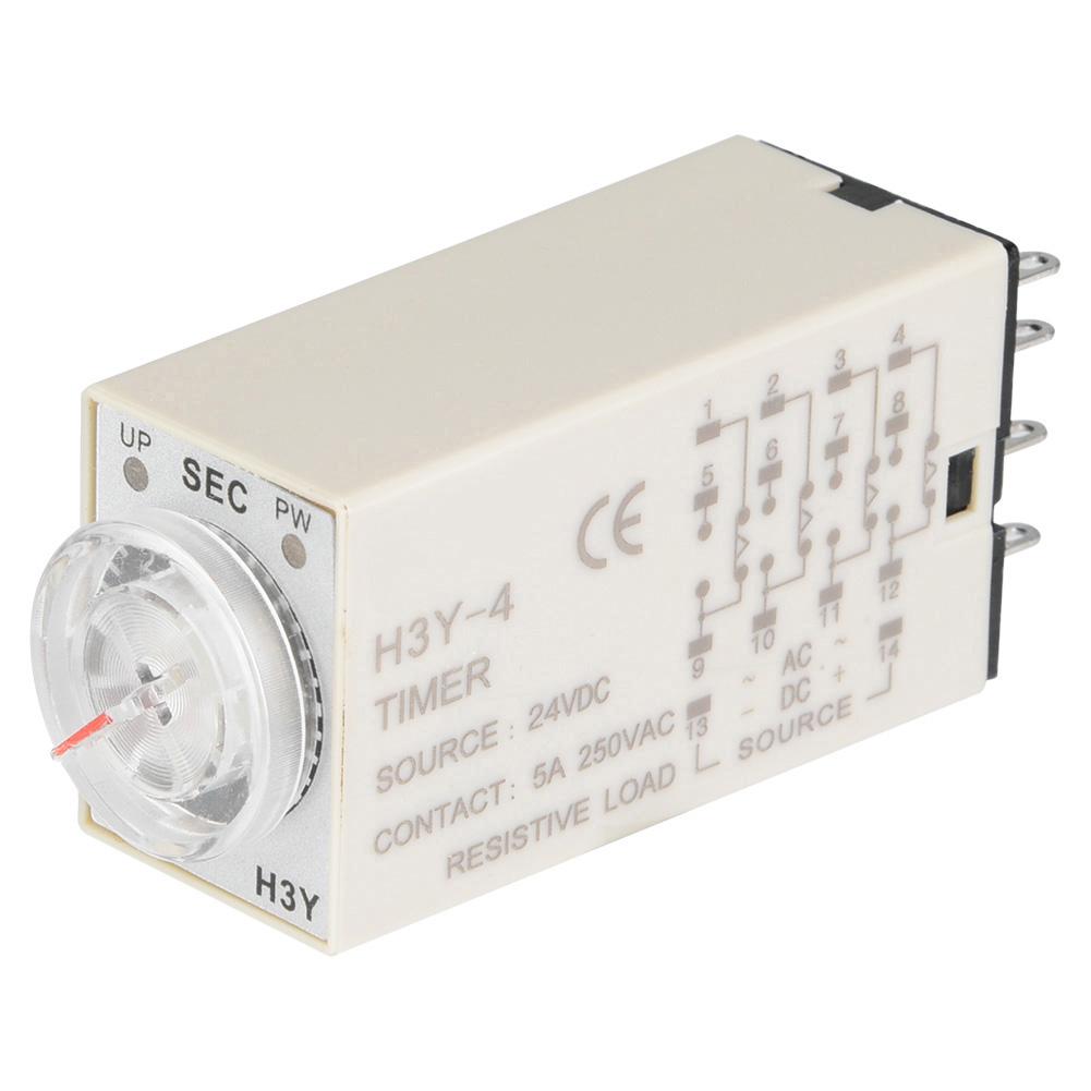 H3Y 4 Time Relay Pointer Control Delay Timer Control Switch 14 Pin 24VDC (60S)