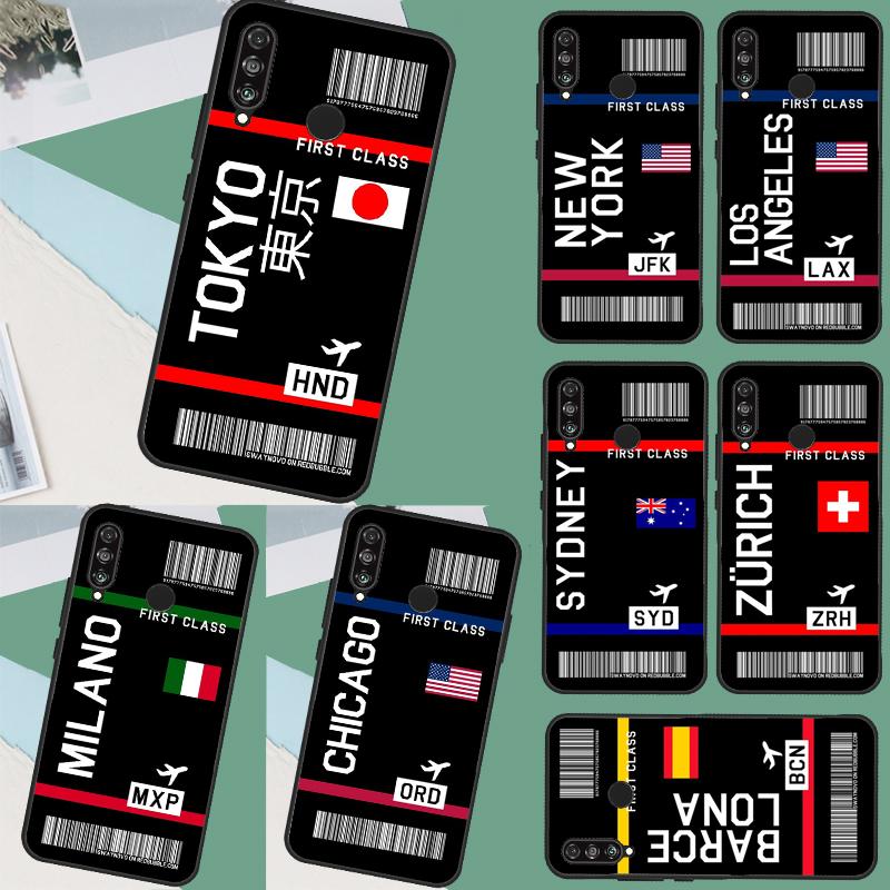 Посадочный талон Авиабилет Для Huawei Nova Y90 Y70 Y60 Y72 Y61 Y91 12s 12i 11i 7i 8i 9 10 SE P60 Pro P30 P40 Lite Чехол