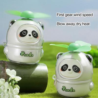 Ручной вентилятор Panda USB перезаряжаемый портативный мини-вентилятор Мультяшный электрический вентилятор с мягкими лопастями Малошумные персональные карманные вентиляторы