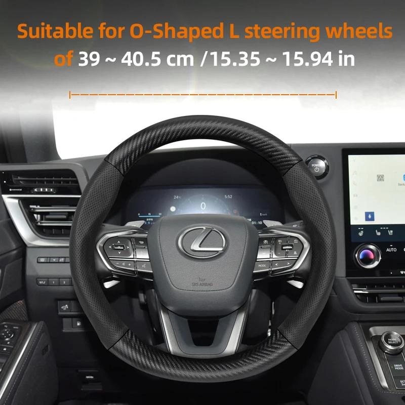 For Lexus Carbon Fiber Texture Perforated Leather Steering Wheel Cover Is 250 350 Rx 330 Nx Gs Es Lx 570 Gx 460 Rx400h Ct200h
