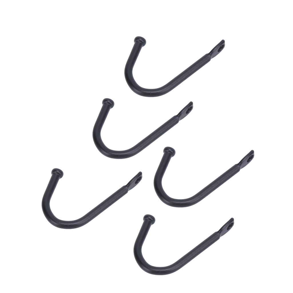 20 шт. настенных крючков, черный маленький крючок с одним отверстием для подвешивания ожерелий, пальто, ремней, сумок, ключей, чашек 