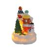Resin House Statue Light Creative Santa Claus Snowman Lamp Miniature Figurine Sculptures  Festival