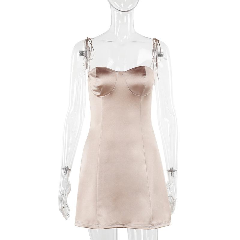 Осеннее платье в стиле знаменитостей. Сексуальное облегающее платье с бретельками и халтером.