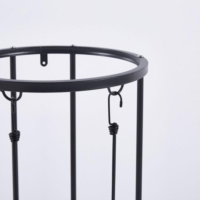 Вертикальная передвижная стойка-органайзер для спортивных мячей большой вместимости. Практичные металлические держатели. Для гаража, спортзала, домашнего хранения.