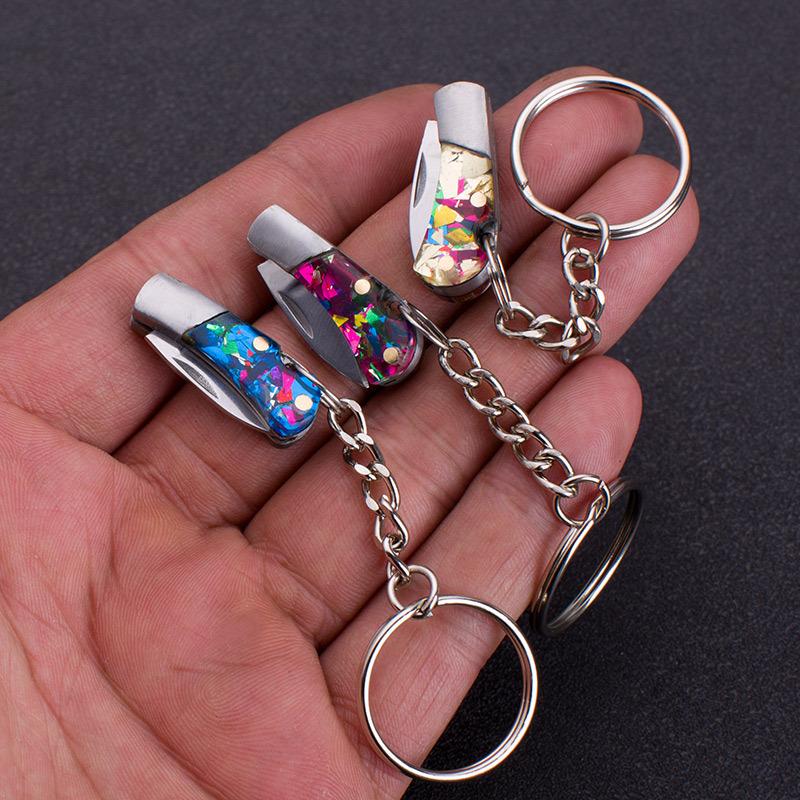 Брелоки для ключей Брелоки для ключей Подарки Разборка своими руками Экспресс-доставка Брелоки для ключей, Мини-брелок, Маленький нож, Красочный карманный мини-подарок