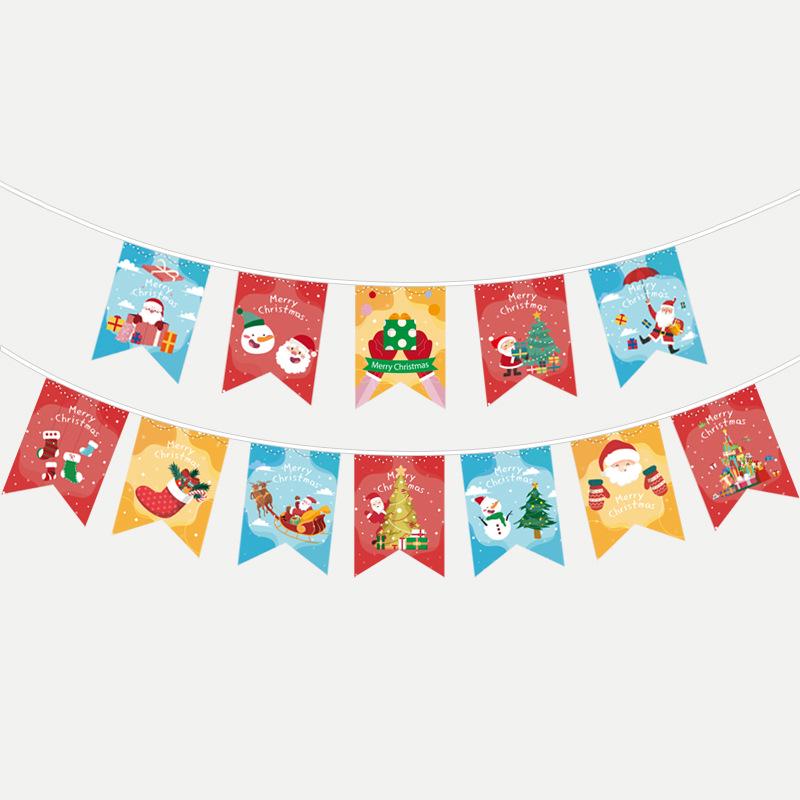 Merry Christmas Pull Flower Banner Set