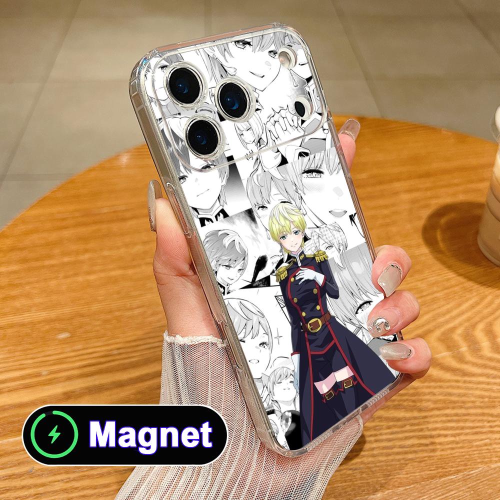 Mato seihei no slave Tenka Izumo Прозрачный чехол для мобильного телефона Magsafe для iPhone 17 16 15 14 13 12 11 Air Pro Max Plus Mini Цветной