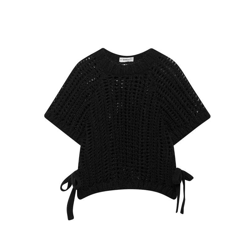 Araltay New Arrival Fashion Style Women's Clothing Fashion All-Match Pure Color Side Band Decoration Thick Needle Tops 2142116