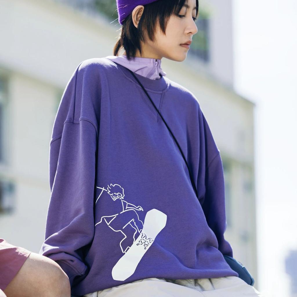 Adidas Trefoil X Chang Cang Xiong & Su Yiming Manga Skateboard Hoodie Женская толстовка с капюшоном Фиолетовый IK4316