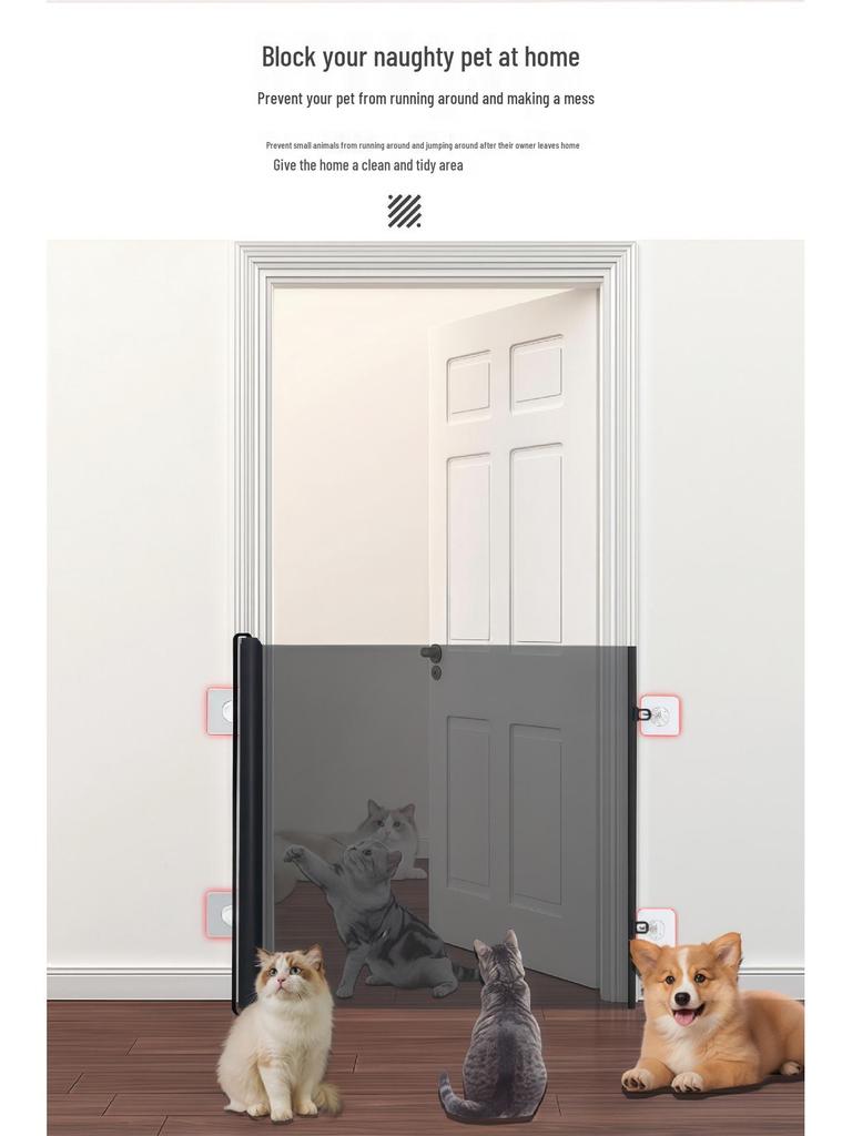 Retractable Anti-Jump Cat Door Barrier & Gate