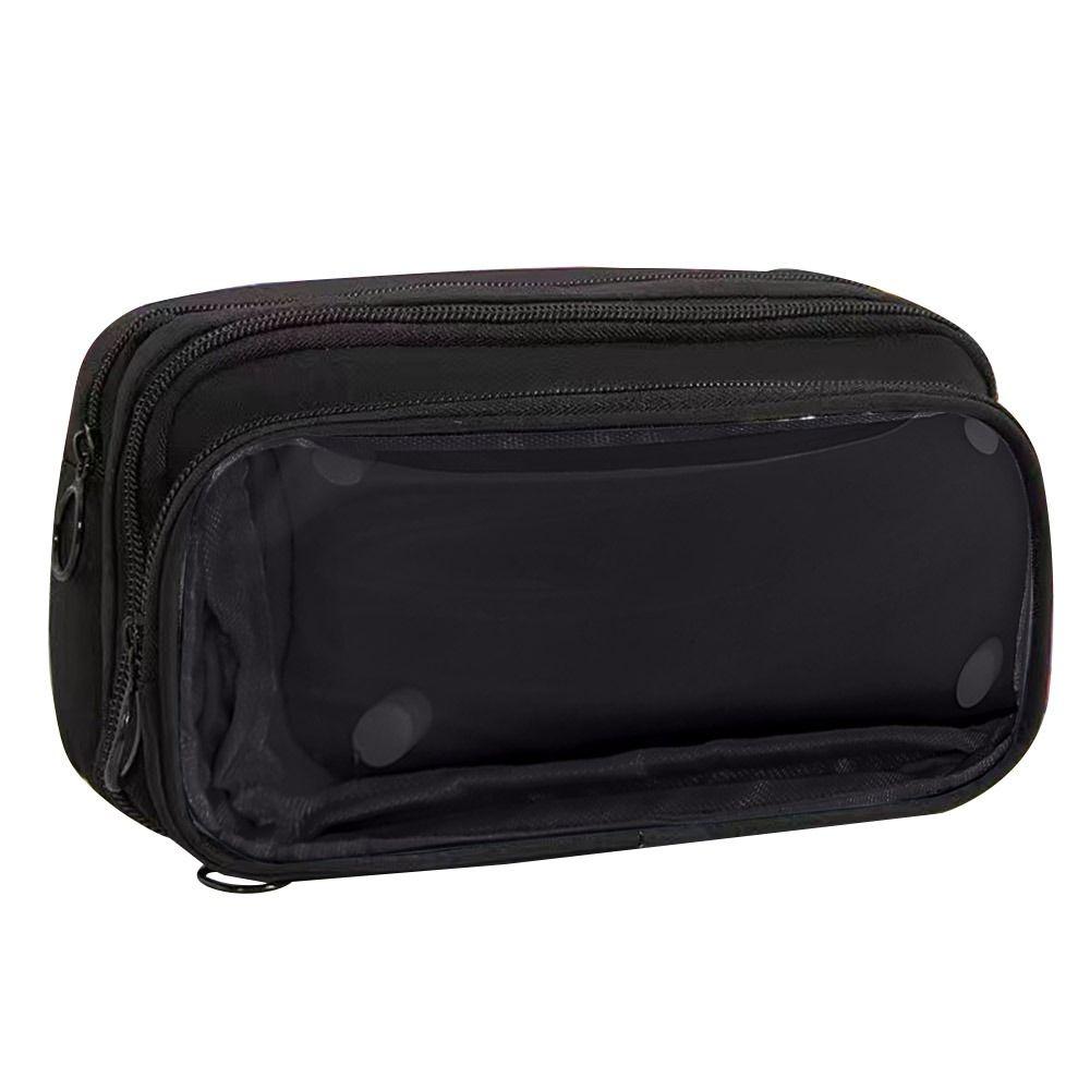 Прозрачный пенал на молнии, большая вместимость, коробка для канцелярских принадлежностей, модная упаковочная сумка, студенческий