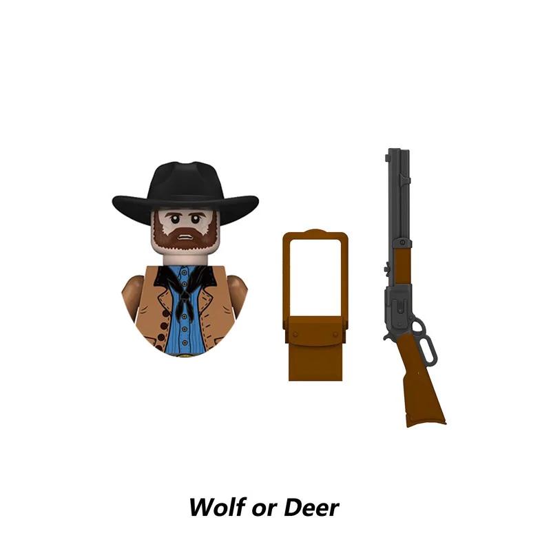 Детские игрушки, мультяшные фигурки, американский ковбой в стиле вестерн, миниатюрное оружие, конструктор, строительные блоки, подарки на праздники для мальчиков.